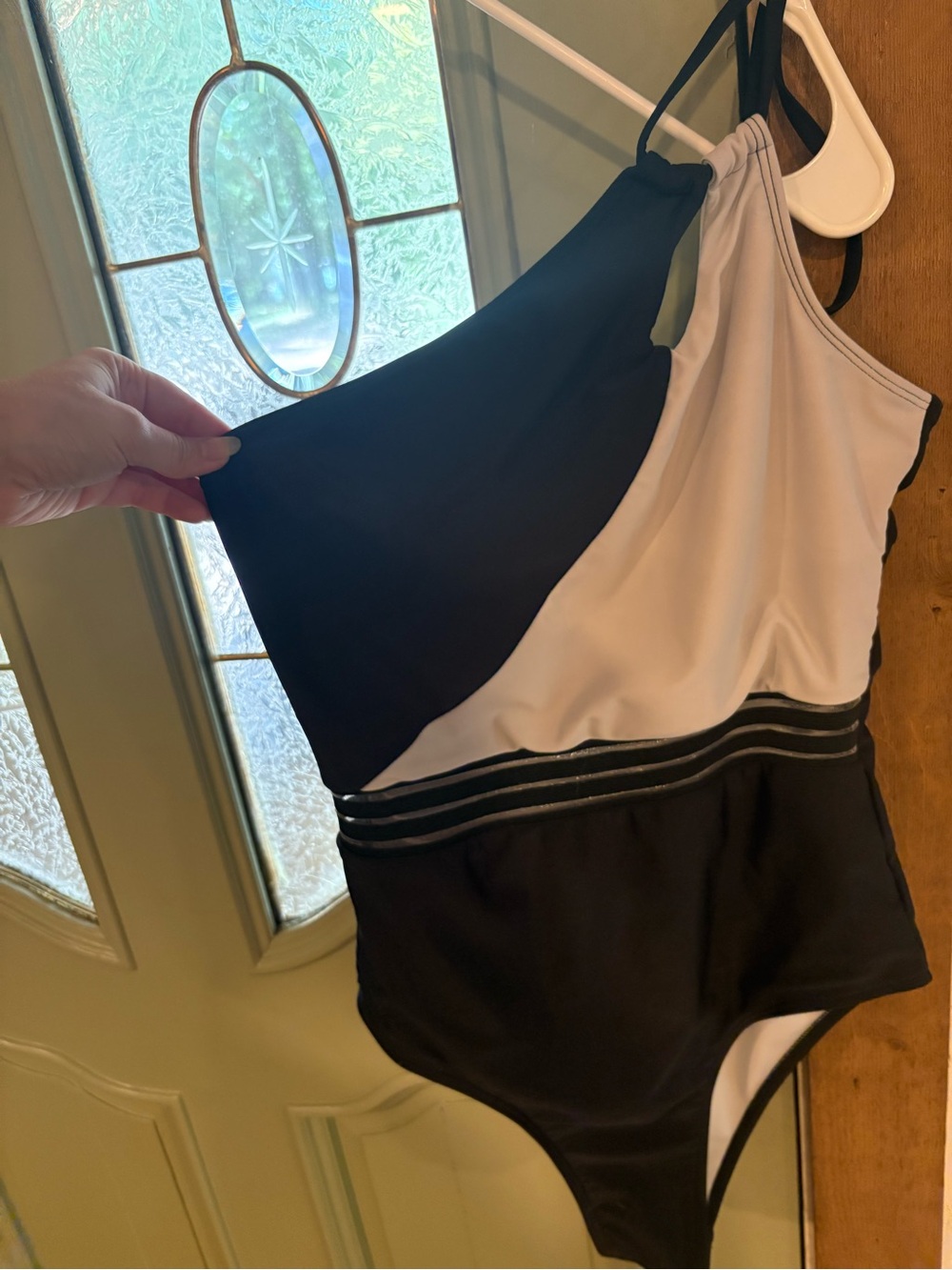Black and White One-Piece Swimsuit